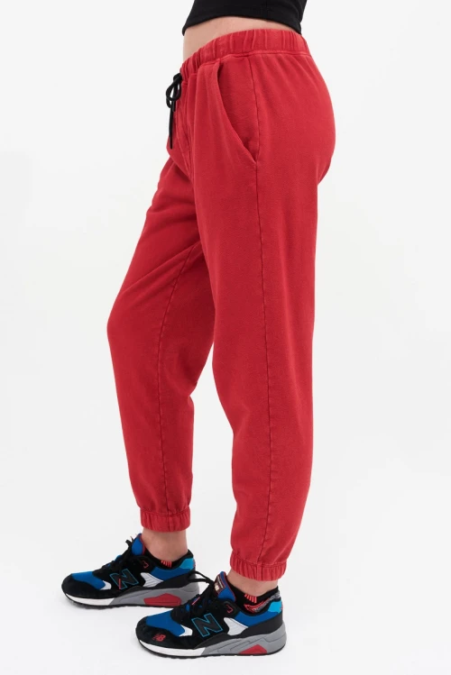 Elastic waist cotton joggers for women with side pockets athleisure style