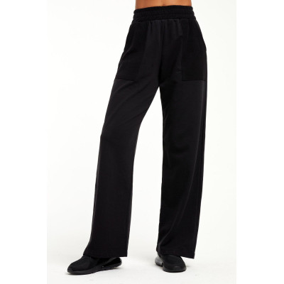 Custom fleece flared sweatpants for women with side pockets high waist athleisure wear