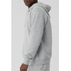 Men's hooded sweatshirt in quilted jacquard knit with front side kangaroo pockets for classic style.