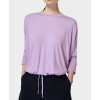 This women's classic round neck drawstring long sleeve top is suitable for many occasions