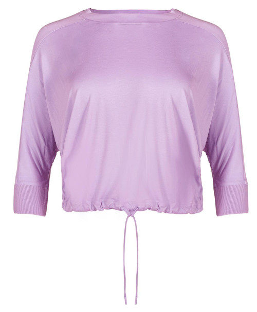 This women's classic round neck drawstring long sleeve top is suitable for many occasions