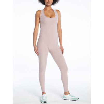 Custom backless fitness jumpsuits for ladies solid color onesies