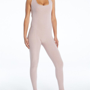 Custom backless fitness jumpsuits for ladies solid color onesies