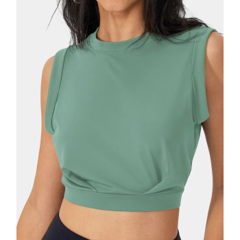 Women's tank top, loose fit, comfortable fabric, sleeveless design, waist design, suitable for a variety of scenarios wear