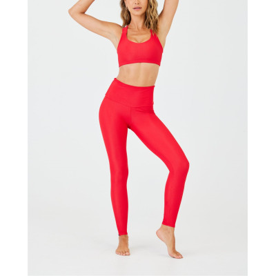 Tummy control basic full length yoga leggings compressive fitness tights