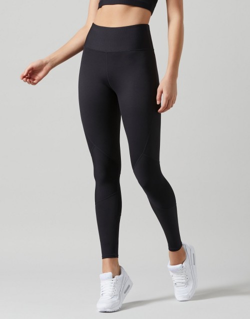 Custom performance fitness tights ankle length yoga leggings double layer waistband