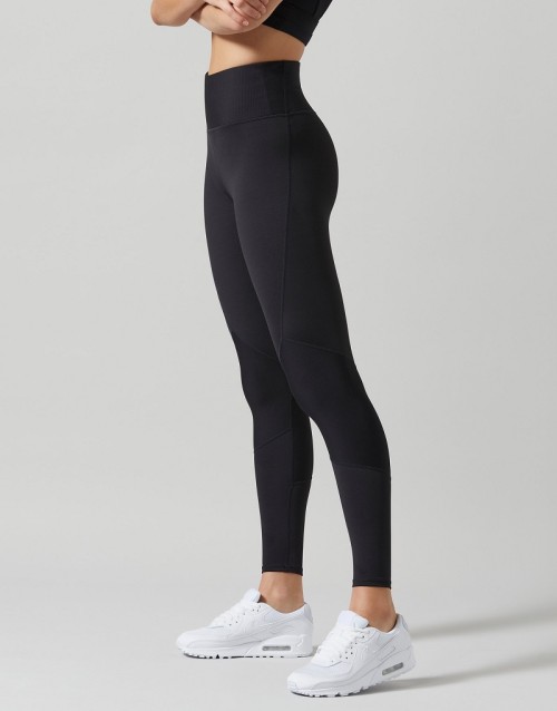 Custom performance fitness tights ankle length yoga leggings double layer waistband