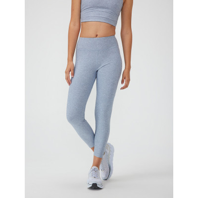 Athleisure heather yoga leggings moisure-wicking fitness tights