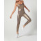 Wholesale shiny cross back yoga jumpsuits one piece fitness onesies
