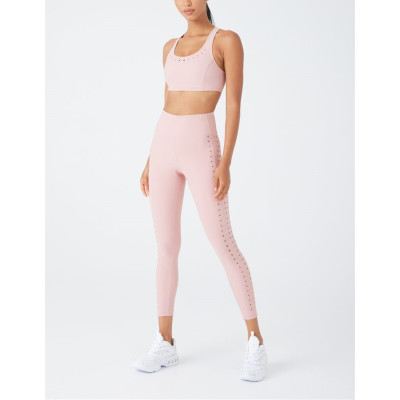 Custom 2 pieces laser yoga sets cutout racerback sports bra and active leggings sets