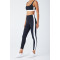 New arrive color block activewear sets classic nylon spandex fitness wear