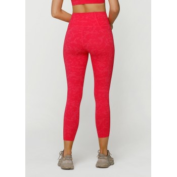 No front seam yoga leggings with side pockets 7/8 length red camo leggings