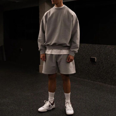 Men's Cuistomized Pullover Long Sleeve Top,  Crewneck Sweatshirts, Drop Shoulder Sweatshirt Tops