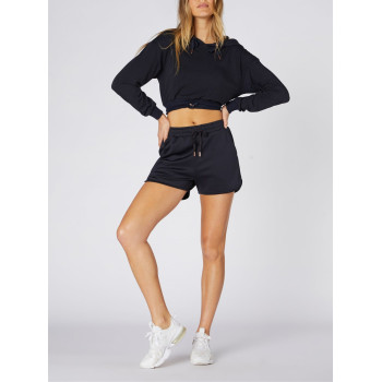 2 pieces fleece hoodies with shorts sets cotton loungewear cropped hoodie sets