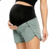 Custom Stretch Sports Yoga Active wear Maternity Shorts Pants Leggings For Pregnant Women With Pockets
