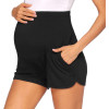Wholesale High Waist Maternity Shorts Pregnant Woman Soild Color Fitness Wear Wicking And Moisture Maternity Shorts