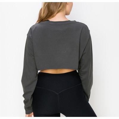 Custom cropped crew neck sweatshirts oversized classic hoodies for women