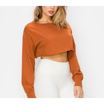 Custom cropped crew neck sweatshirts oversized classic hoodies for women