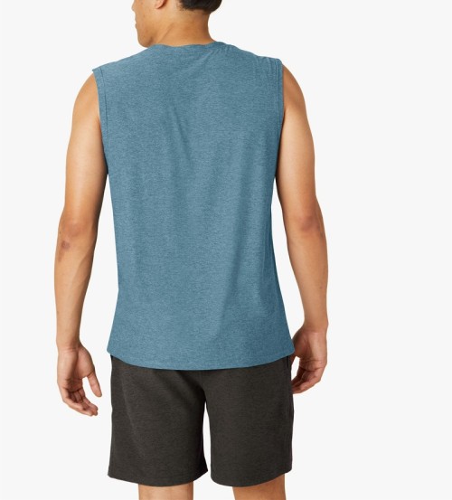 Custom high neck workout singlets for men moisture-wicking men's tank tops