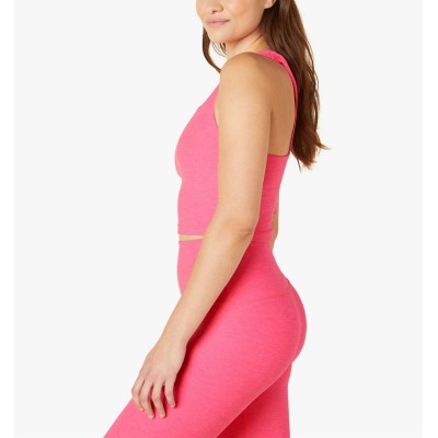 Custom one shoulder longline sports bra cropped yoga tank with removable padding