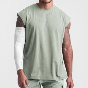 Men's Stretch Cool Dry Muscle Tank Tops Athletic Crewneck Sleeveless shirts, Workout Shirts