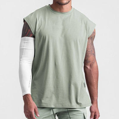 Men's Stretch Cool Dry Muscle Tank Tops Athletic Crewneck Sleeveless shirts, Workout Shirts