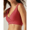 Women's sports bra with overlapping front and deep V-neck back, self-lined, medium supportive, suitable for all scenarios