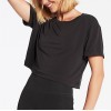 Custom modal flowy cropped shirts for women lightweight breathable t shirts