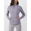 Custom full zipper yoga jackets performance mesh back gym tops