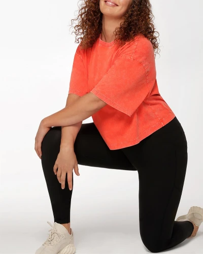 Custom cotton cropped t shirts for women athleisure gym shirts