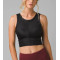 Custom double layer padded yoga crop top u back longline sports bra