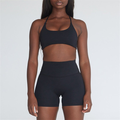 Workout Sets for Women 2 Piece Yoga suits,  Back strappy,  Sports Bra High Waist Yoga Outfits