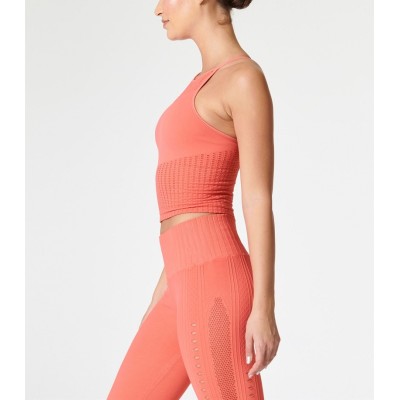 Longline seamless sports bra high support yoga bra with padding studio to street crop top