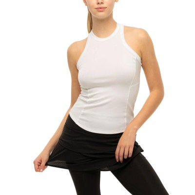 Custom racerback slim fit tank top lightweight ribbed tennis wear