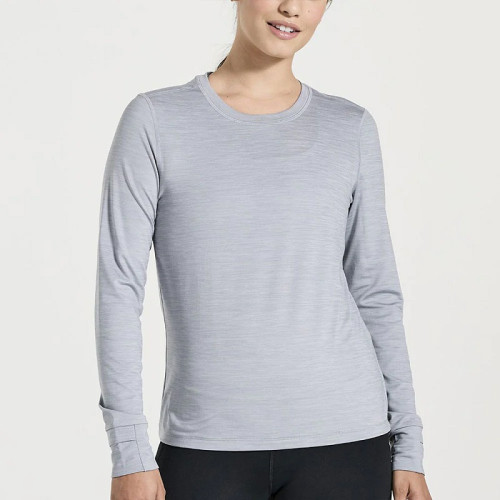 Custom long sleeve t shirts for women lightweight running apparel