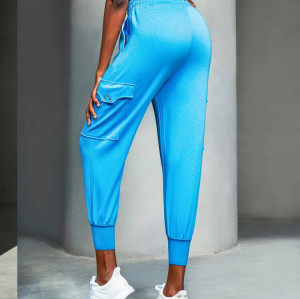 Cotton cargo sweatpants for women cotton soft jogger pants with cargo pockets