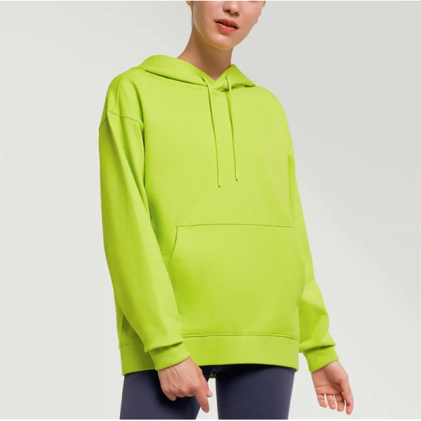 Custom cotton fleece everyday hoodies for women with big kangaroo pockets