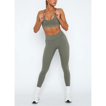 Custom no front seam yoga leggings ultra soft brushed fitness tights