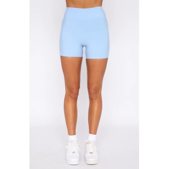 Custom high waisted no front seam yoga shorts back v shape fitness shorts