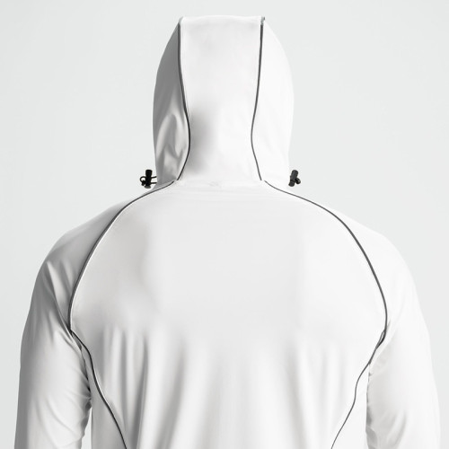 Mens Dry-Fit Long Sleeve Full Zip Hoodie , Sports Jacket- Athletic Running Jacket