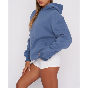 Relaxed fit women hoodies cotton athleisure hooded sweatshirts