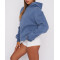 Relaxed fit women hoodies cotton athleisure hooded sweatshirts