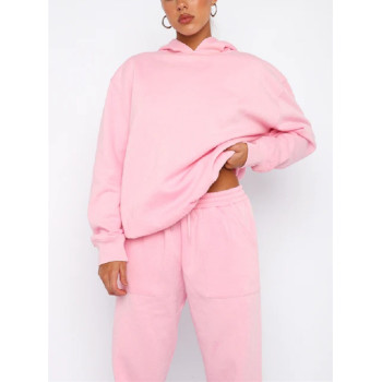 Relaxed fit women hoodies cotton athleisure hooded sweatshirts