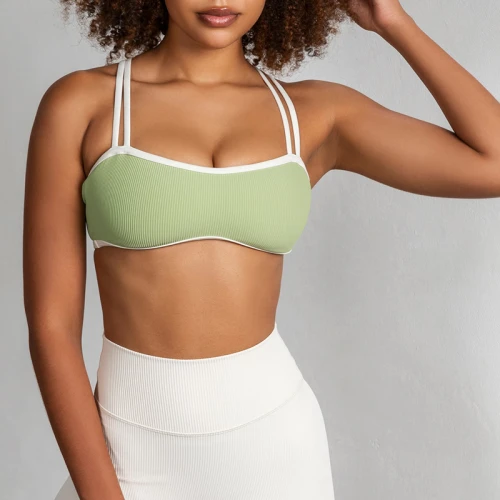 Cross Criss Sport Bras Padded Strappy Sports Bras for Yoga Workout Fitness Low Impact