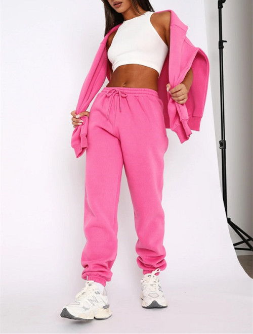 Custom high waisted relaxed fit jogger pants with pockets cotton cozy running sweatpants