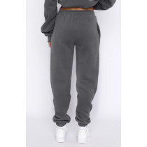 Athleisure cotton fleece cozy sports jogger pants with side pockets