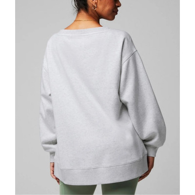 Custom crew neck cozy fleece sweatshirts cotton off-shoulder oversized hoodies