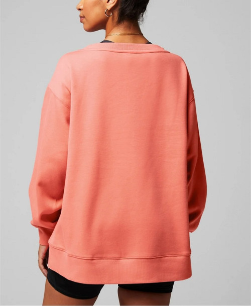 Custom crew neck cozy fleece sweatshirts cotton off-shoulder oversized hoodies