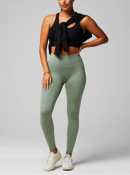 Custom high waisted no front seam yoga leggings with hidden pockets