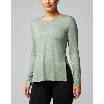 Custom breathable crew neck long sleeve t shirts moisture-wicking gym tops